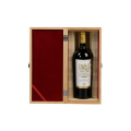 Factory Customized Red Glossy Lacquer Single Bottle Wine Box Wood Vintage with Buckle